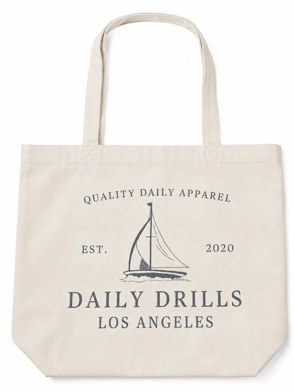 Daily Drills Sailboat Canvas Tote